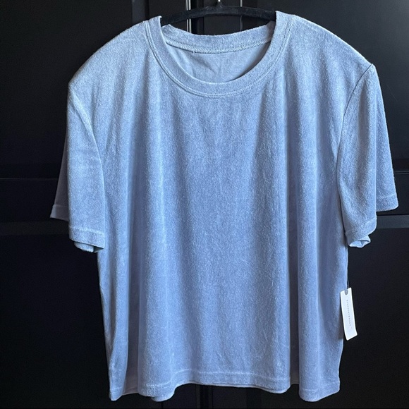 NWT All Felix Anthropologie Blue Terrycloth TShirt (M) - Picture 3 of 10